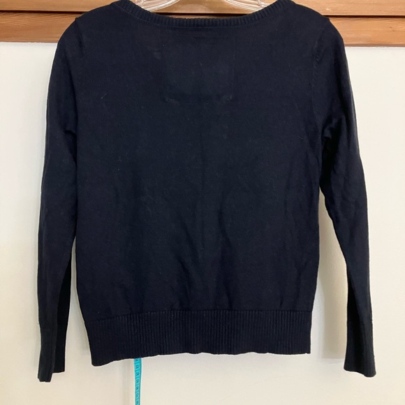 Abercrombie cardigan with flounce on button panel, Navy, Medium - Picture 4 of 4